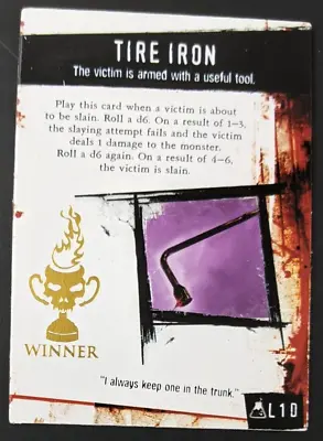 Tire Iron WINNER L1D Horrorclix The Lab Plot Twist Card Event Prize Support LE • $5.99