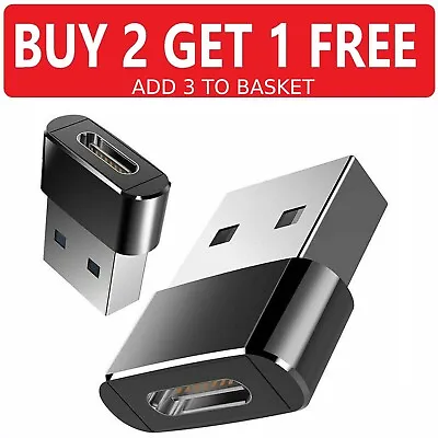 USB 3.1 Type C Female To USB A Male Adapter Converter Charger For IPhone Samsung • £2.99