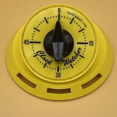 Vintage 1970s Plastic MARK TIME Clock Watcher Kitchen Timer Gold And Black Works • $19.99