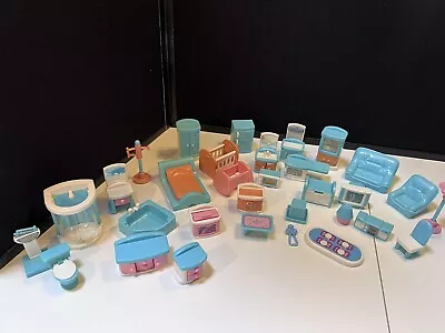 HUGE Vintage Toys R Us My Sweet Home Dollhouse Furniture Lot All Rooms • $40