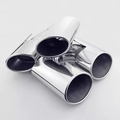 2.25  Inlet Oval Exhaust Tips For Mercedes C Class W204 AMG Style C63 C300 C350 • $197.97