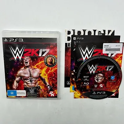 WWE W2K17 PS3 Playstation 3 Game + Manual 14j4 • $29.95