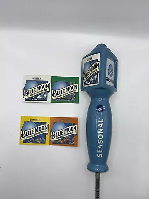 BLUE MOON Seasonal Beer Tap Handle Kegerator Used Molson Coors Denver Colorado • $19