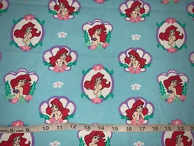 NEW Disney Princess Ariel Sea Shells Cotton Fabric  Sold By FQ(Fat Quarter) • $6.98