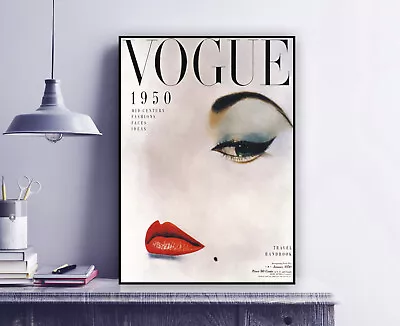 £4.95 • Buy Vintage  VOGUE, January 1950  Cover Print / Fashion Magazine / Art / Wall Decor