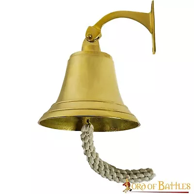 Ship Bell Medieval Knight Handmade Pure Solid Brass Functional Decor Accessory • $59.99