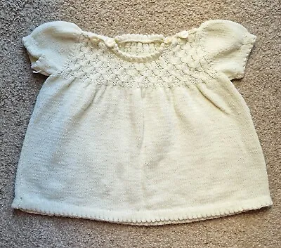 £1.50 • Buy Baby Girls 6-12 Months Knitted Yellow Dress Hand Knitted 