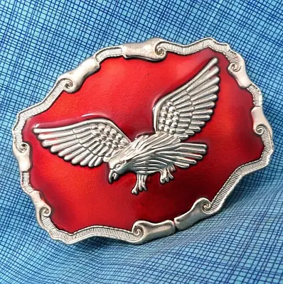 Western Eagle Belt Buckle Large Cowboy Cowgirl Patriotic Vintage 90s     .TWY659 • $28.98