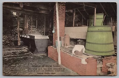 Postcard Interior Of Maple Sugar House Steal Frame Evaporator Vermont *AZ458 • $4.50