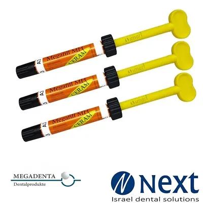 Lot X 3 Dental Composite Mega-Fill Ceram Anterior Posterior Filling MEGADENTA  • $54.99