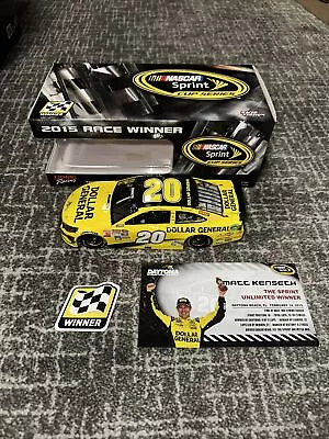 2015 Matt Kenseth #20 Dollar General Sprint Unlimited Daytona Raced Win 1:24 • $84.99