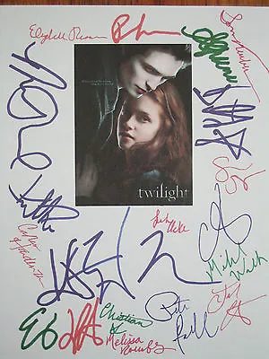 Twilight Signed Movie Script X20 Kristen Stewart Pattinson Lautner Reed Reprint • $19.99