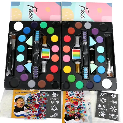 Bowitzki 2 Pack Face Paint Kit 36 Colours Face Painting Kit For Kids Party Event • £34.19