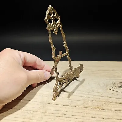 5  Vintage Antique Style Miniature Brass Desk Easel • $25