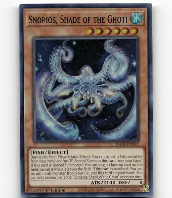 Yugioh Snopios Shade Of The Ghoti DABL-EN087 Darkwing Blast Super Rare • $1.99