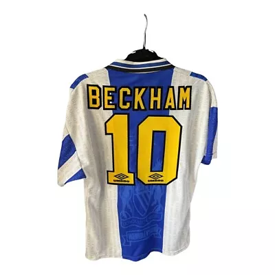 Manchester United 1994 1996 Third Football Shirt #10 Beckham Original Umbro (M) • £145