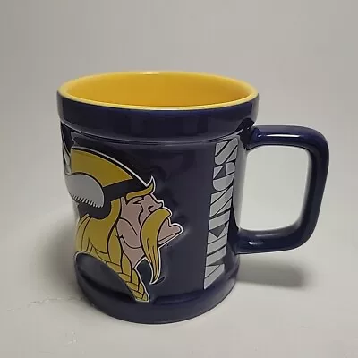 Minnesota Vikings 1999 NFL 3D Sculpted Logo Ceramic Coffee Mug VINTAGE Original • $9