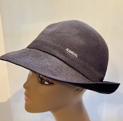 Kangol Tropic Bucket Hat Fedora Medium Unisex Dark Blue Style Core • £12.53