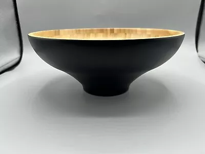 IKEA Black Bamboo Wood 9.25 In Serving Bowl Very Nice • $11