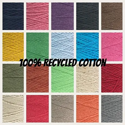 27 Colours 2mm Recycled Cotton MACRAME Braided Cord String Craft DIY Jewellery • £1.50