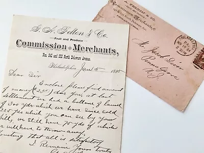 1885 Letterhead G.A. Felton & Co Fruit & Produce Commission Merchants W Envelope • $19.99
