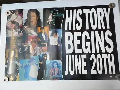 MICHAEL JACKSON-History Begins June 20th Poster -in-store Promo • $15