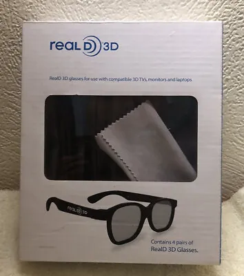 Real D 3D 5 Pairs Glasses For Use With Compatible 3D TV Monitors And Laptops - • £6.99