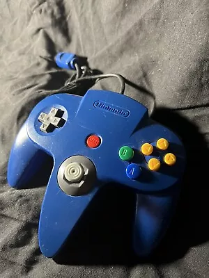 Nintendo 64 N64 Blue Controller OEM Tested Joystick Tight ! • $18