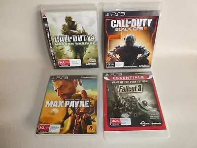 PLAY STATION 3  GAMES  CALL OF  DUTY 3 And 4 FALLOUT   3 MAX  PAYNE 3 • $28