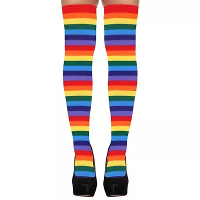 Gay Pride Rainbow Hold Up Stockings Fancy Dress Party Celbration Brand New • £4.99