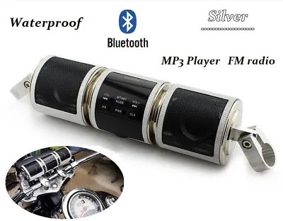 Motorcycle Bluetooth Audio Sound System MP3 FM Radio Stereo Speakers Waterproof • $64.98