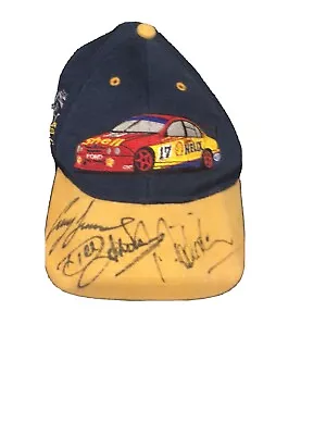 RARE Vintage 2002 Ford Hat Signed Dick Johnson Craig Lowndes & Paul Radisitch • $300