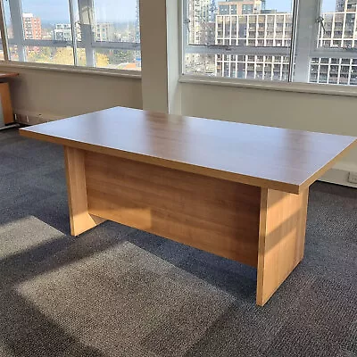 Light Oak Premium Executive Straight Office Desk (Delivery Available) • £145