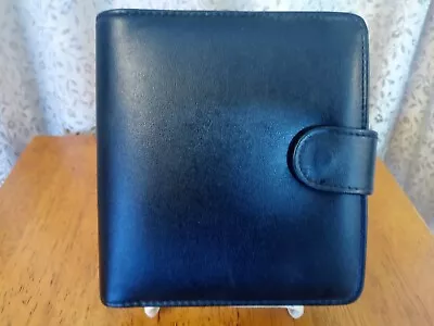 Black Faux Leather Snap Close Daily/Monthly Planner New Vintage 2000 - 6 X 5.5  • $25