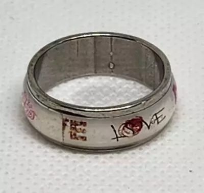 Wedding Love Design Stainless Steel Ring Band Size 7 • $7