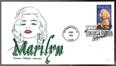 1995 Fdc Universal Studios Hollywood Marilyn Monroe Cachet Rochester Philatelic • $0.99