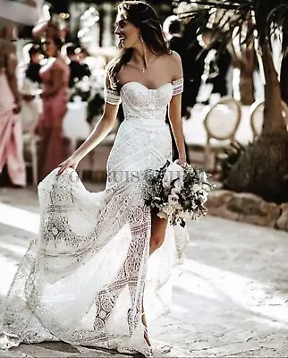 $480 • Buy Women's White Lace Wedding Dress Size 14 New