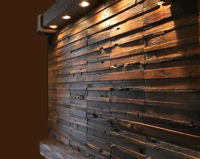 £16.40 • Buy Wood Wall Tiles, Wall Covering Panels, Decorative, Vintage, Reclaimed Wood Decor
