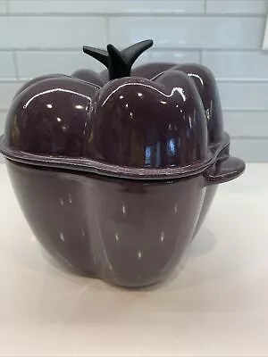 Le Creuset Purple Bell Pepper Cast Iron Cocotte Dutch Oven 2 1/4 QT • $124