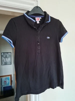 £10 • Buy Lacoste Live Polo Top Medium Womens Slim Fit Black