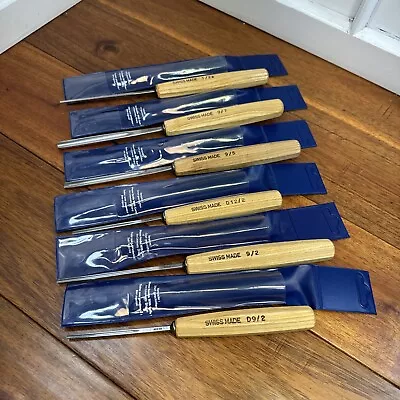 Pfeil Swiss Made Lot 6 Wood Carving Chisels - Never Had A Chance To Use • $121