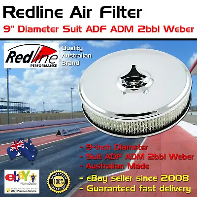 New Redline Air Filter Cleaner 9  Dia Suit ADF ADM 2BBL Weber • $113.24