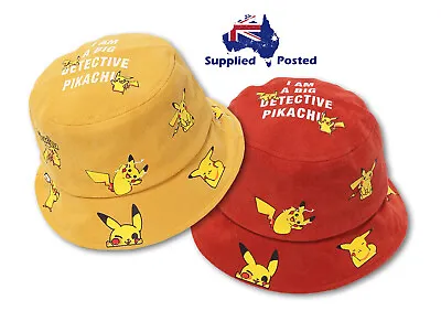 $17.95 • Buy PIKACHU Kids BUCKET HATS -        Pokemon              - OZ Seller, 2022 Stock