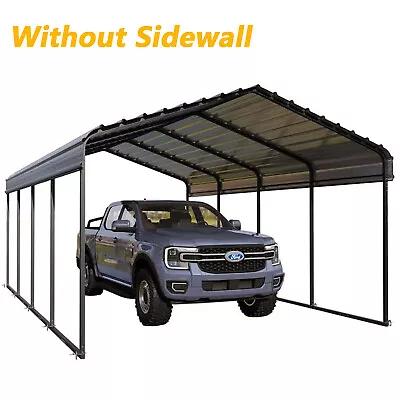 12x20 Ft Outdoor Carport Heavy Duty Gazebo Garage Car Shelter Shade W/ Sidewall • $1139.99