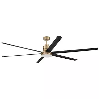 CRAFTMADE Indoor 80  Ceiling Fan+Integrated LED Light Aluminum Brass/Flat Black • $605.68