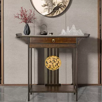 China Style Console Table Vintage Hall Furniture Chic Shelf Drawer End Stand • $75.91