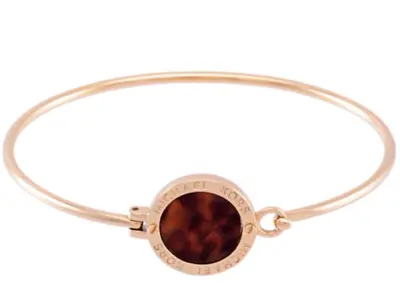 Michael Kors Women's Outlets Gold Tone MK Logo Tortoise Disk Bracelet MKJ3560710 • $89.99