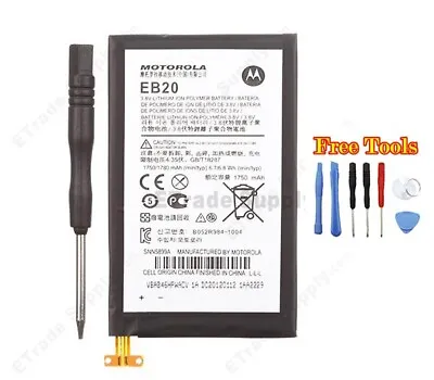 Motorola Moto Droid Razr V Battery XT910 XT912 MT917 XT885 EB20 1780mAh + Tools • $13.97