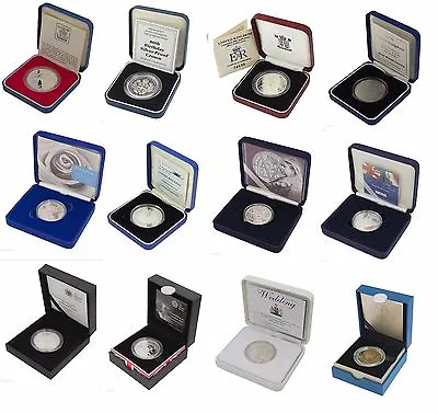 Silver Proof Five Pound £5 Coins Royal Mint Boxed And Coa Choice Of Date • £179.99