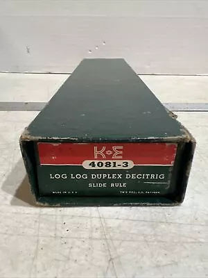 Keuffel & Esser Log Duplex Devoting Slide Rule 4081-3  Vtg Leather Case & Box • $45.95